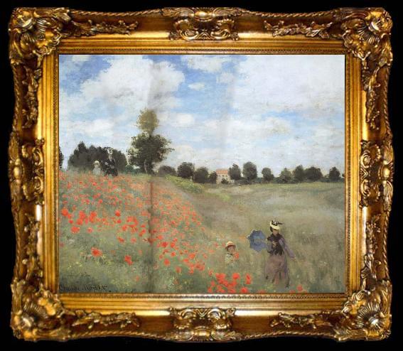 framed  Claude Monet Poppy Field near Argenteuil, ta009-2